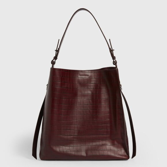 ALLSAINTS Polly Croc-Embossed Large Leather Tote - Picture 6 of 9